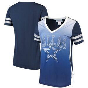 NFL Dallas Cowboys Her Style Woman's Calloway V-Neck Top Size XL